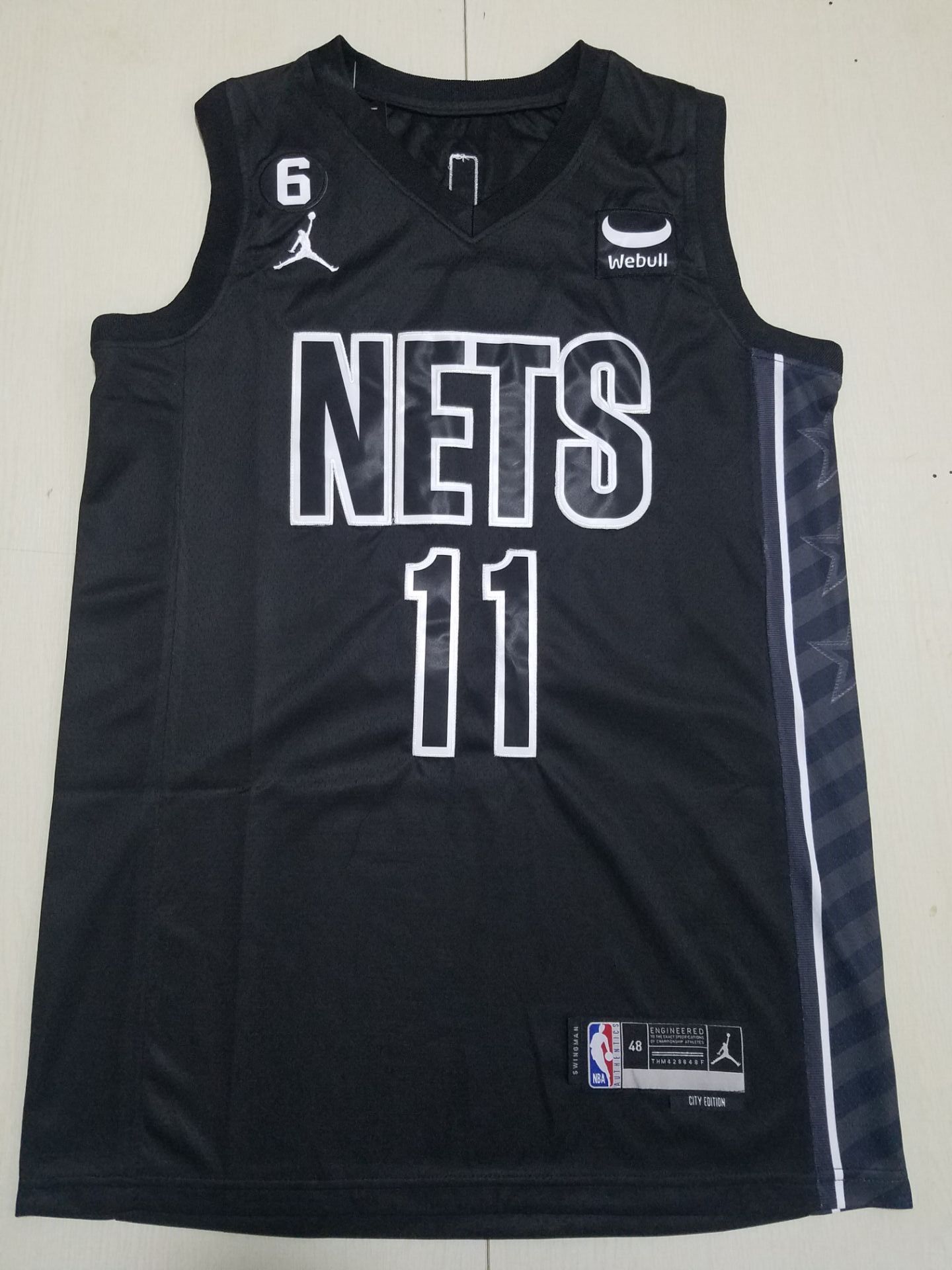 Men Brooklyn Nets 11 Irving Black Declaratory Edition 2022 NBA Jersey